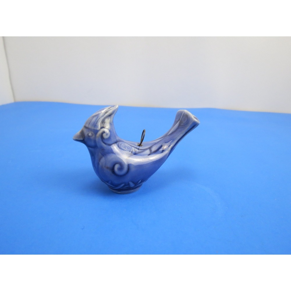 Rookwood Pottery 10071 Blue Cardinal Christmas Ornament 2012